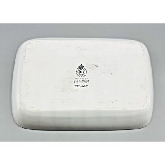 Royal Worcester Evesham Gold Rectangular Shape 56 Size 1 Baking Serving Dish - Picture 5 of 8